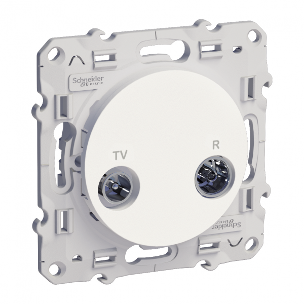 Vignette 3 produit Ref : S520451 | Odace, prise TV/FM Blanc, individuelle,  vis