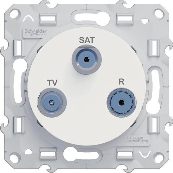 Vignette 3 produit Ref : S520461 | Odace, prise TV/FM/SAT Blanc, 1 entre,  vis