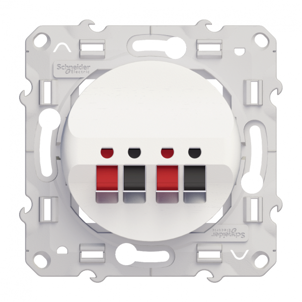 Vignette 3 produit Ref : S520488 | Odace, prise haut-parleurs Blanc, 2 sorties