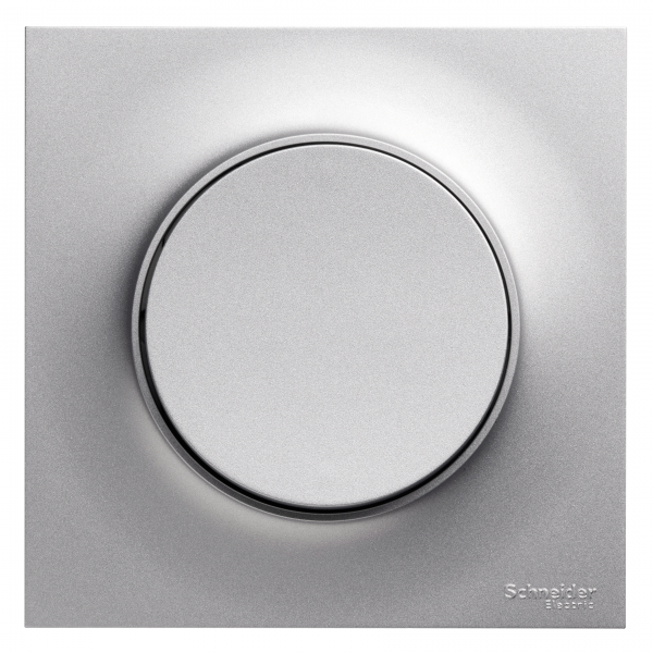 Vignette 3 produit Ref : S520702E | Odace Styl - plaque 1 poste aluminium