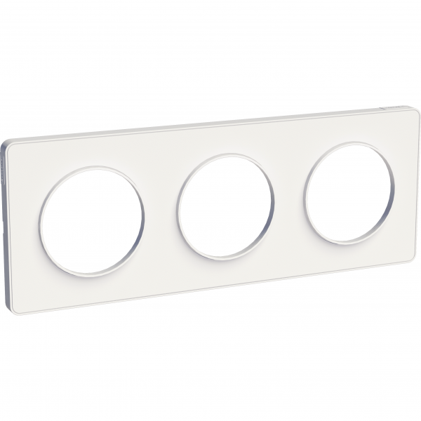 Vignette 3 produit Ref : S520806 | Odace Touch, plaque Blanc 3 postes horiz. ou vert. entraxe 71mm