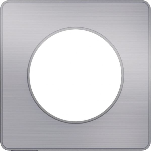 Vignette 3 produit Ref : S530802J | Odace Touch, plaque Aluminium bross avec liser Alu 1 poste