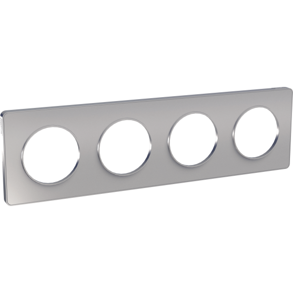 Vignette 3 produit Ref : S530808 | Odace Touch, plaque Alu 4 postes horiz. ou vert. entraxe 71mm