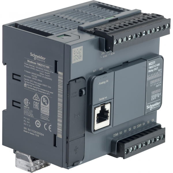 Vignette 3 produit Ref : TM221C16R | Modicon M221, contrleur 16E/S relais, port srie, 100/240VCA