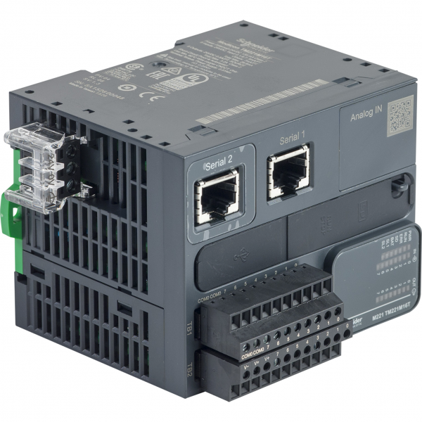 Vignette 3 produit Ref : TM221M16T | Modicon M221 Book, contrleur 16E/S PNP, 2 ports srie, 24VCC, vis