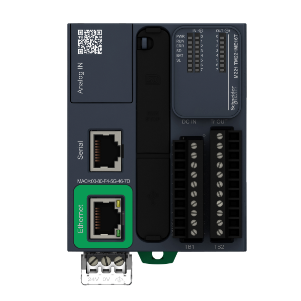 Vignette 3 produit Ref : TM221M32TK | Modicon M221 Book, contrleur 32E/S PNP, 2 ports srie, 24VCC, HE 10