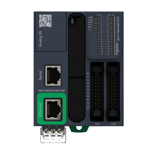 Vignette 3 produit Ref : TM221ME32TK | Modicon M221 Book, contrleur 32E/S PNP, port Ethernet+srie, 24VCC, HE 10