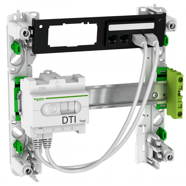 Vignette 3 produit Ref : VDIR390014 | LexCom Home - coffret de communication r�novation - basic - 4 RJ45 - 1 rang