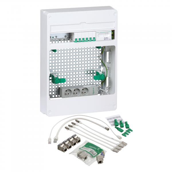 Vignette 3 produit Ref : VDIR390042 | LexCom Home - coffret Grade 2TV Box Essential - 6xRJ45 cat 6 - Resi9 18M 3R