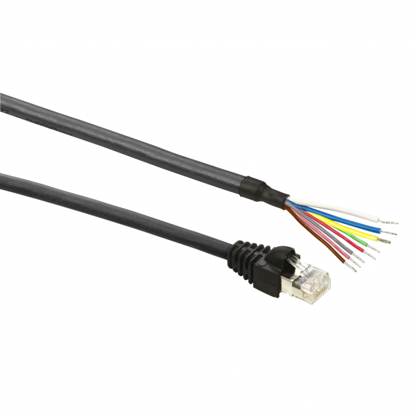 Vignette 3 produit Ref : VW3A8306D30 | Altivar - câble pour liaison série Modbus - 1xRJ45/fils libres - 3m