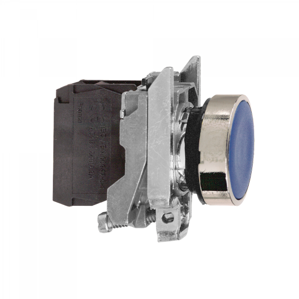 Vignette 3 produit Ref : XB4BA61 | Harmony XB4 - bouton poussoir  impulsion - 22 - bleu - 1F - vis trier