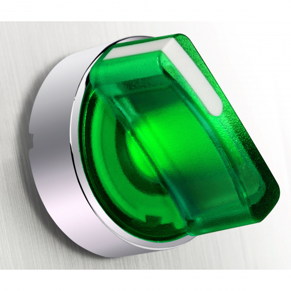 Vignette 3 produit Ref : XB4BK123B5 | Harmony XB4 - bouton  manette lumin - 22 - 2 pos fix - vert - 1O+1F - 24V