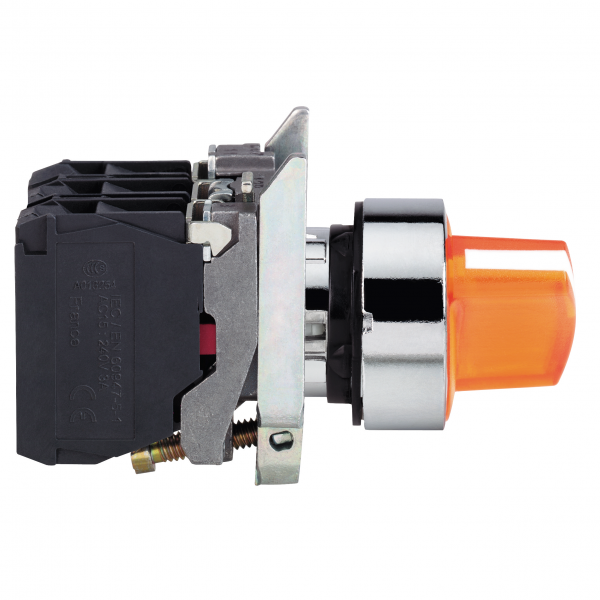 Vignette 3 produit Ref : XB4BK125B5 | Harmony XB4 - bouton  manette lum - 22 - 2 pos fix - orange - 1O+1F - 24V