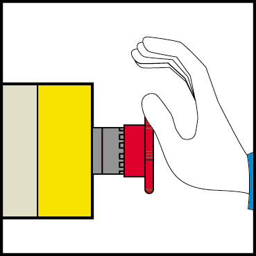Vignette 3 produit Ref : XB4BS9445 | Harmony XB4 - bouton arrêt urgence - Ø40 - à clé 455 - rouge - 1O+1F - vis