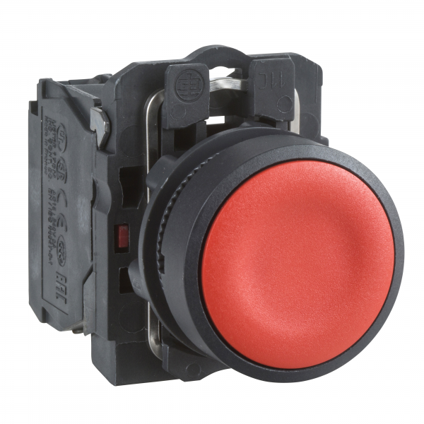 Vignette 3 produit Ref : XB5AA42 | Harmony XB5 - bouton poussoir  impulsion - 22 - rouge - 1O - vis trier