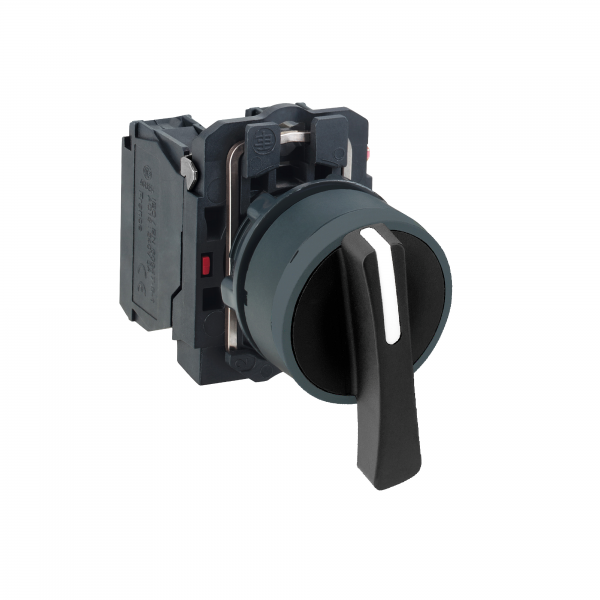 Vignette 3 produit Ref : XB5AJ33 | Harmony XB5 - bouton tournant  crosse - 22 - 3 pos fix - noir - 2F - vis tr