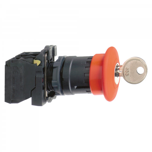 Vignette 3 produit Ref : XB5AS9445 | Harmony XB5 - bouton arrt urgence - 40 -  cl 455 - rouge - 1O+1F - vis