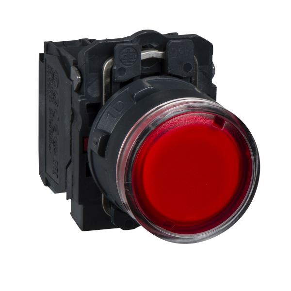 Vignette 3 produit Ref : XB5AW34B5 | Harmony bt-pous lumineux rouge Ø22 - impulsion - 24V - 1O+1F