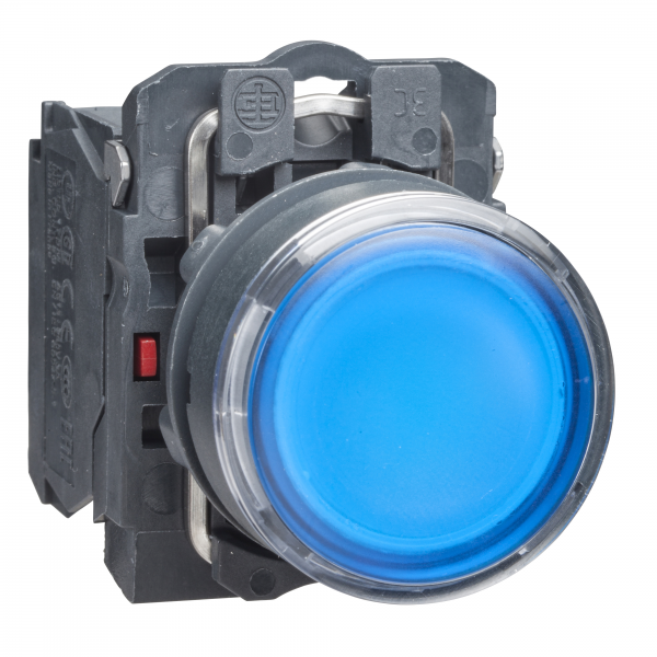 Vignette 3 produit Ref : XB5AW36M5 | Harmony bt-pous lumineux bleu 22 - impulsion - 240 V - 1O+1F