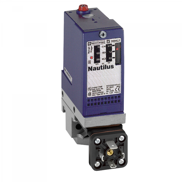 Vignette 3 produit Ref : XMLAM01V2C11 | OsiSense XML-A - vacuostat - 1bar - �cart fixe 1 seuil - 1 OF