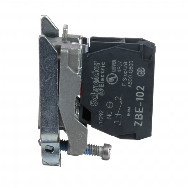 Vignette 3 produit Ref : ZB4BZ102 | Harmony XB4 - corps de bouton - 1O - raccordement vis-trier