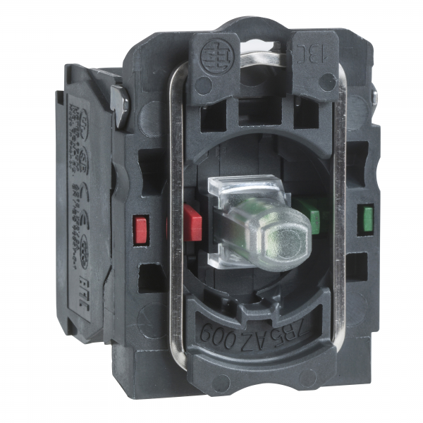 Vignette 3 produit Ref : ZB5AW0B15 | Harmony corps de bouton lumineux - 22 - blanc LED intgre 1O+1F