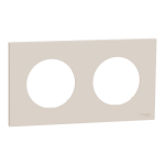 SCHNEIDER ELECTRIC New odace  - plaque de finition 2 postes - couleur beige sable S902704