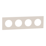 SCHNEIDER ELECTRIC New odace  - plaque de finition 4 postes - couleur beige sable S902708