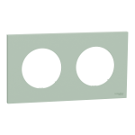 SCHNEIDER ELECTRIC New odace  - plaque de finition 2 postes - couleur vert jade S903704