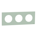 SCHNEIDER ELECTRIC New odace  - plaque de finition 3 postes - couleur vert jade S903706