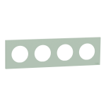 SCHNEIDER ELECTRIC New odace  - plaque de finition 4 postes - couleur vert jade S903708