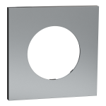SCHNEIDER ELECTRIC New odace  mtal - plaque de finition 1 poste - effet titane support noir S915702