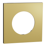 SCHNEIDER ELECTRIC New odace  mtal - plaque de finition 1 poste - effet laiton support noir S916702