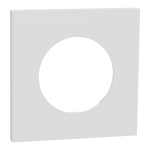 SCHNEIDER ELECTRIC New odace  mtal - plaque de finition 1 poste - effet cramique blanc support blanc S917702