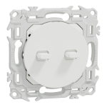 SCHNEIDER ELECTRIC New odace  - double va-et-vient ou poussoir  levier - 10ax - blanc craie S920213
