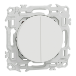 SCHNEIDER ELECTRIC S.A.S. New odace  - lot de 108 double va-et-vient ou poussoir s920214 - blanc craie S920214P