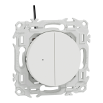 SCHNEIDER ELECTRIC New odace  - double va-et-vient ou poussoir lumineux led 0.15ma - 10ax - blanc craie S920273