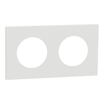 SCHNEIDER ELECTRIC New odace  - plaque de finition 2 postes - couleur blanc craie S920704
