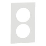 SCHNEIDER ELECTRIC New odace  - plaque de finition 2 postes entraxe spcifique 57mm - blanc craie S920714