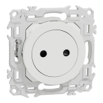 SCHNEIDER ELECTRIC New odace  - prise 2p affleurante avec griffes - bornes automatiques - blanc craie S925033