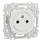 SCHNEIDER ELECTRIC New odace  - prise 2p+t affleurante avec griffes - bornes automatiques - blanc craie S925052