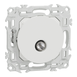 SCHNEIDER ELECTRIC New odace  - prise tv simple mle avec griffes - blanc craie S925445