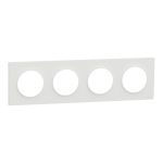 SCHNEIDER ELECTRIC New odace  origine - plaque de finition 4 postes - couleur blanc S929708