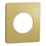 SCHNEIDER ELECTRIC New odace  architecte - plaque de finition 1 poste - effet laiton S932802