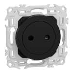 SCHNEIDER ELECTRIC New odace  - prise 2p affleurante - bornes automatiques - noir onyx S940033