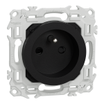 SCHNEIDER ELECTRIC New odace  - prise 2p+t rnovation  puits - 4 bornes auto par ple - noir onyx S940049