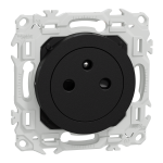 SCHNEIDER ELECTRIC New odace  - prise 2p+t affleurante - bornes automatiques - noir onyx S940052
