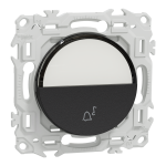 SCHNEIDER ELECTRIC New odace  - bouton-poussoir porte-tiquette - symbole carillon - noir onyx S940246