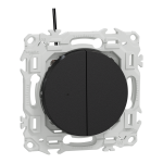 SCHNEIDER ELECTRIC New odace  - double va-et-vient ou poussoir lumineux led 0.15ma - 10ax - noir onyx S940273