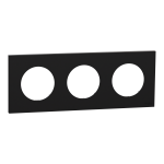 SCHNEIDER ELECTRIC New odace  - plaque de finition 3 postes - couleur noir onyx S940706
